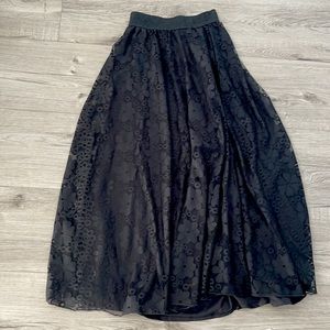 Lularoe black lace skirt